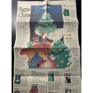 Newspaper Christmas Signs of Christmas 1995 The State Vintage Retro Ephemera 90s